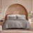 100% Washed Cotton Comforter Set Queen Size – Dark Grey, Linen-Like Texture, Soft & Breathable Bedding Set, 3-Piece Durable Percale Comforter-123119586-123119592