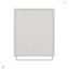 Armoire murale moderne à deux portes en verre avec rangement fermé à deux niveaux-1942609312