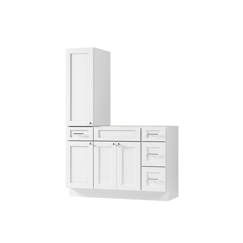 Ensemble de meuble-lavabo simple 51 po Disar, Blanc
