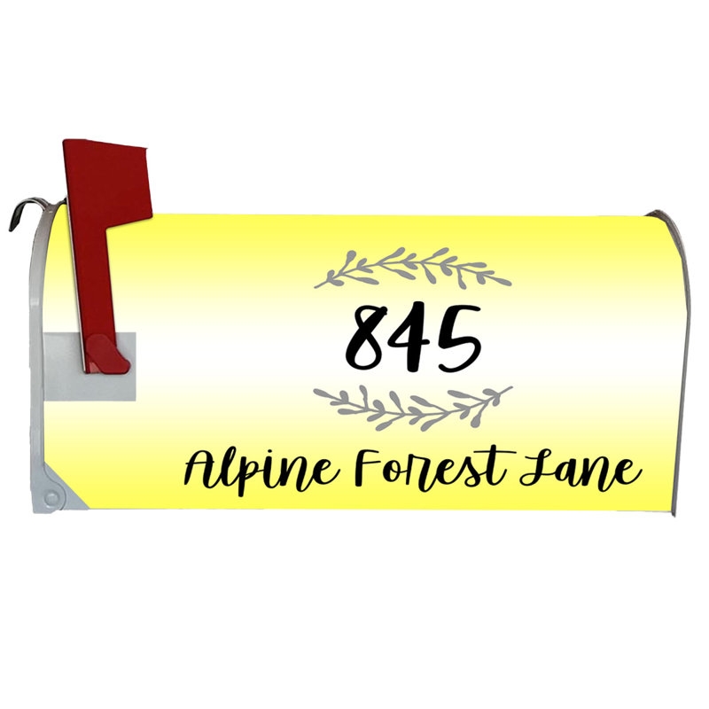 Boîte aux lettres magnétique personnalisée, Jaune