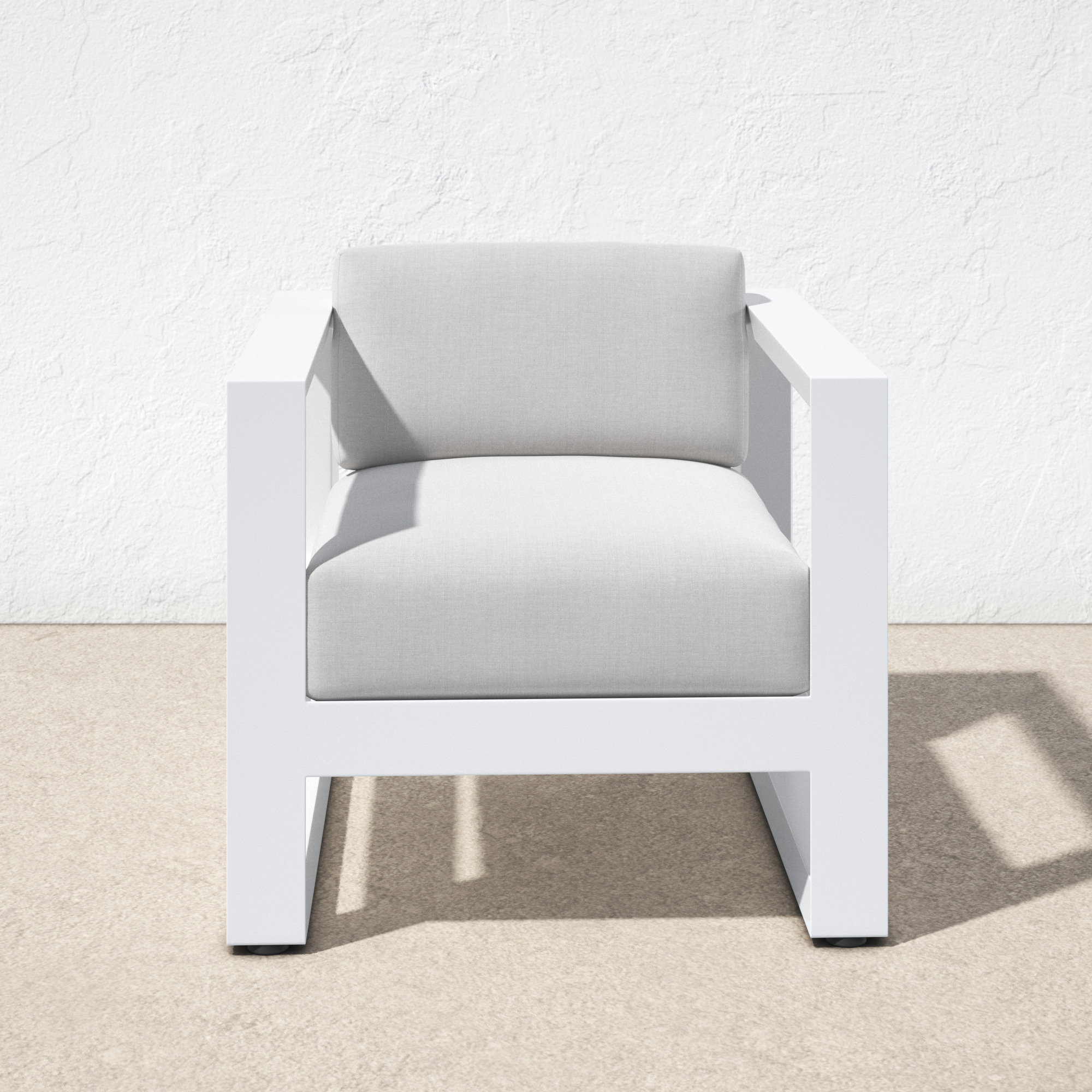 Camela Aluminum Outdoor Lounge Chair , Sunbrella® Cushions Included, Cast Silver Sunbrella®