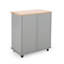 Chariot-bar à roulettes, tablettes, roulettes, brun, gris-121481521