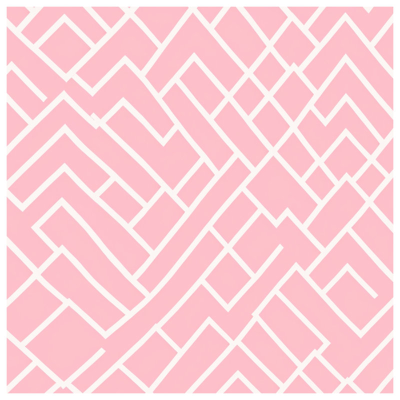 Couvertures roses à motif géométrique, L 60 po x H 80 po