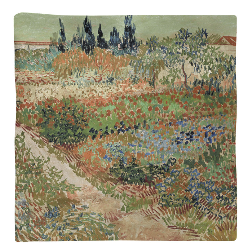 Vincent Van Gogh Cotton Floral Square Napkin, Orange