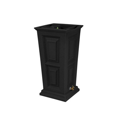 Good Ideas 45 Gallons Plastic Drainable Dual Overflow Planter Rain Barrel