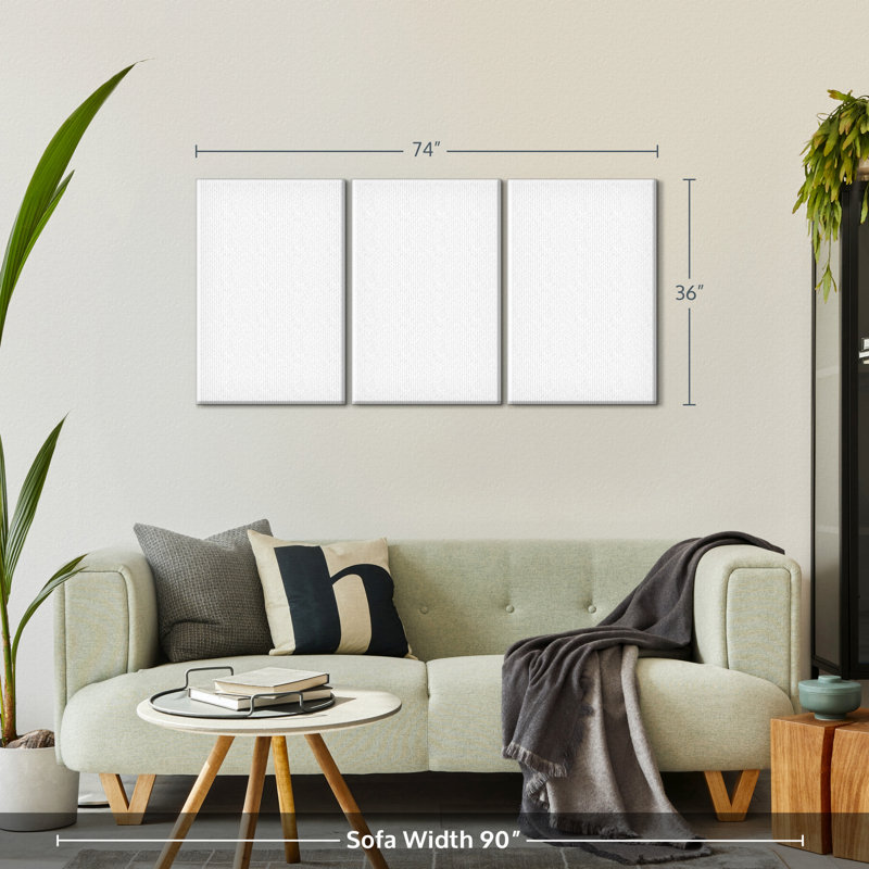 «Lake House Welcome On Canvas», ensemble de 3 pièces, H 36 po x l 74 po