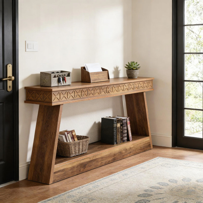 Canapé à deux niveaux, console moderne pour le salon