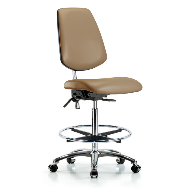 Chaise de dessinateur Shakira, Roulettes, Inclus, Taupe