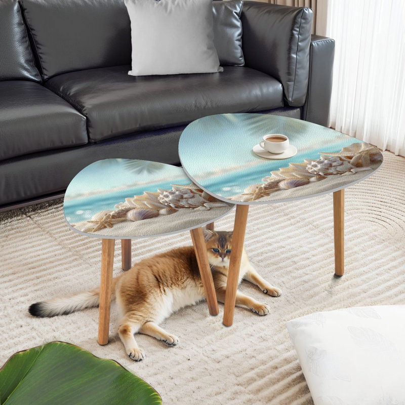 Ensemble de 2 tables gigognes Triangle Nesting