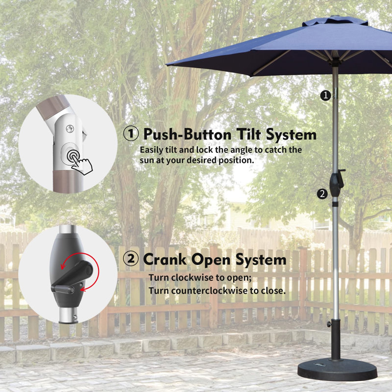 Parasol de patio 7,5 pi, Marine