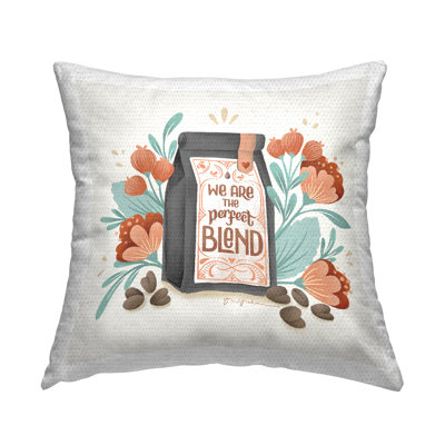 Perfect Blend Coffee Outdoor Printed Pillow by Gia Graham
