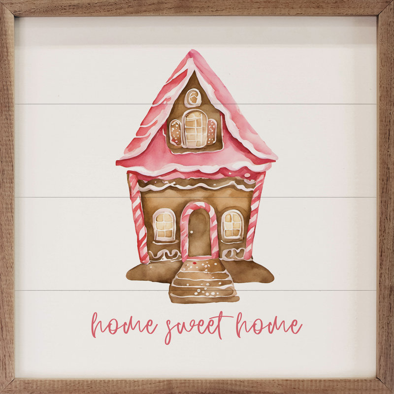 Rose, pain d'épice Home Sweet Home, blanc, H 16 po x l 16 po x P 1 po