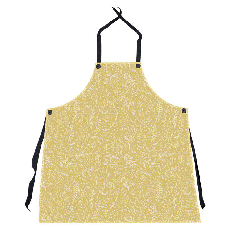 Tablier à motif floral ditsy, Jaune