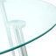 Modern Simple Round Glass Table, Wear-Resistant Tempered Glass Countertop, Electroplated Table Legs, Light Yellow PU Dining Chair Set, Suitable For Restaurant Kitchen Use (Set Of 5)-654112032-654112038-654112036