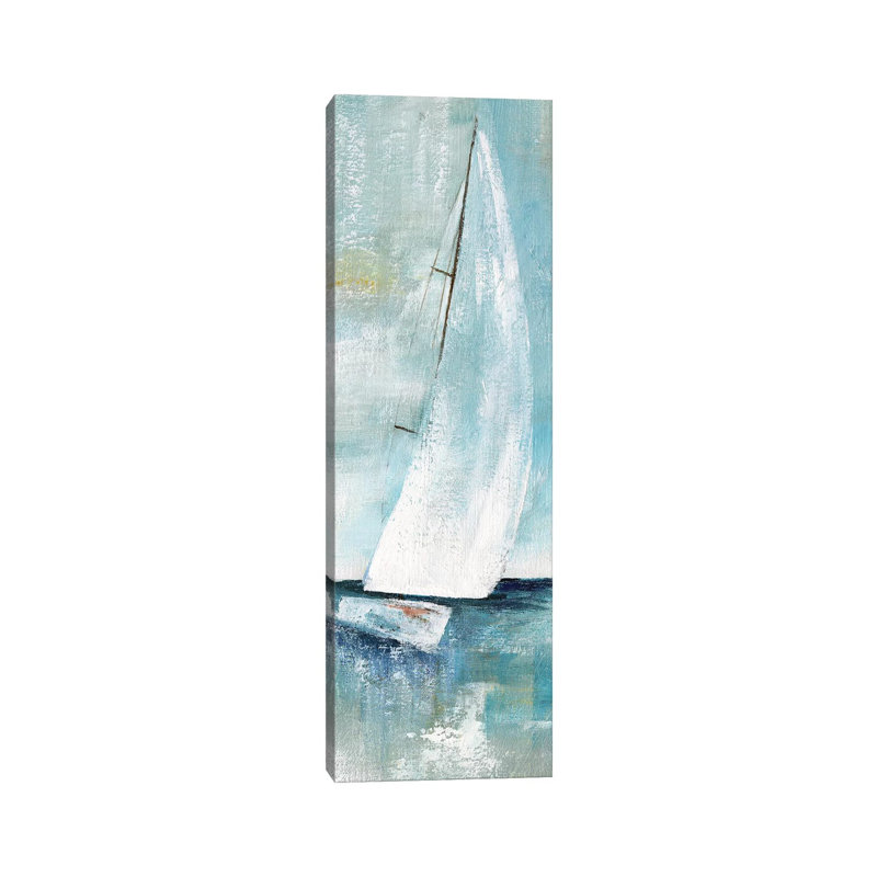 Simply Sailing I by Nan - Panoramic Painting on Canvas, 30.48 cm H x 91.44 cm W x 1.91 cm D, Wrapped Canvas