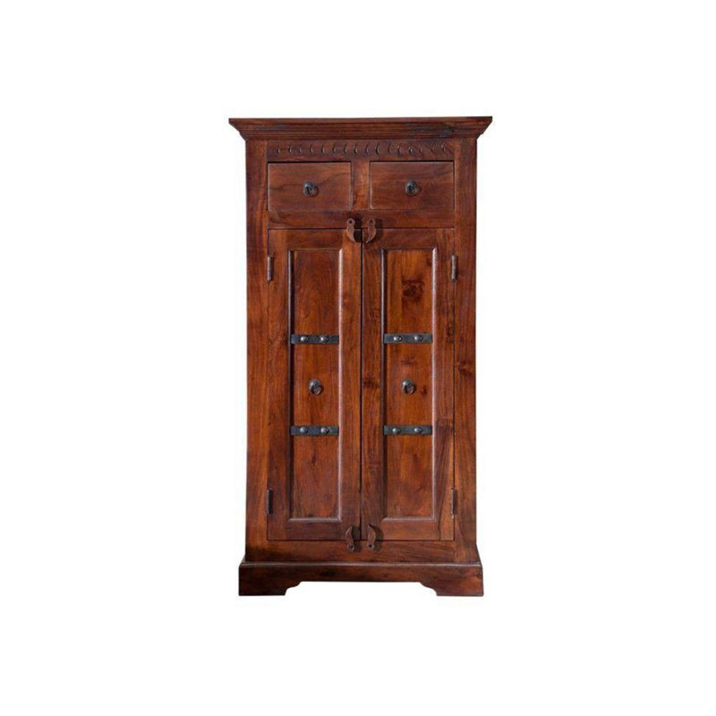 Oxford 2 Door Solid Wood Wardrobe, Nougat