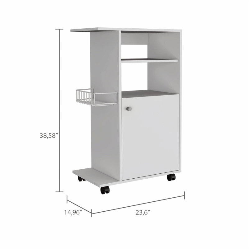 Versatile Kitchen Cart with Ample Storage and Smooth Mobility
