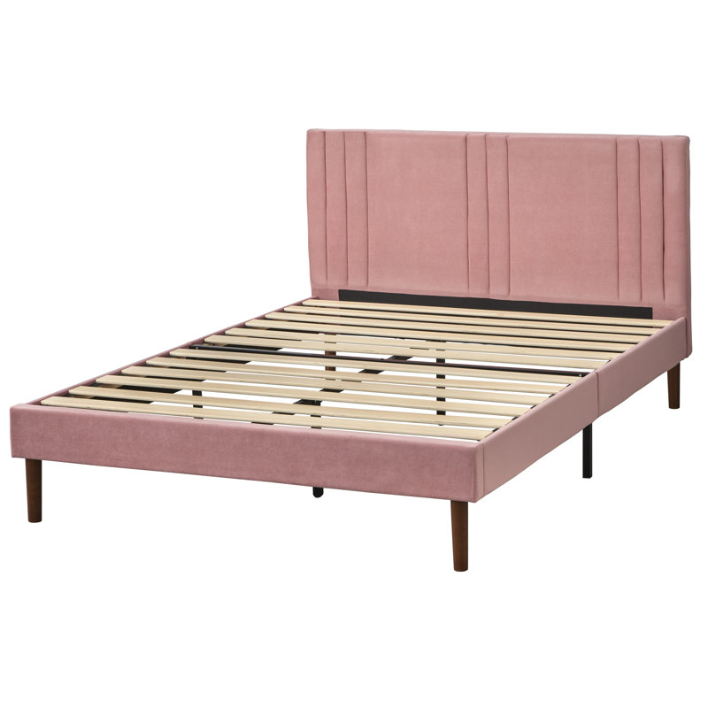 Fenoglio Upholstered Panel Bed, Pink