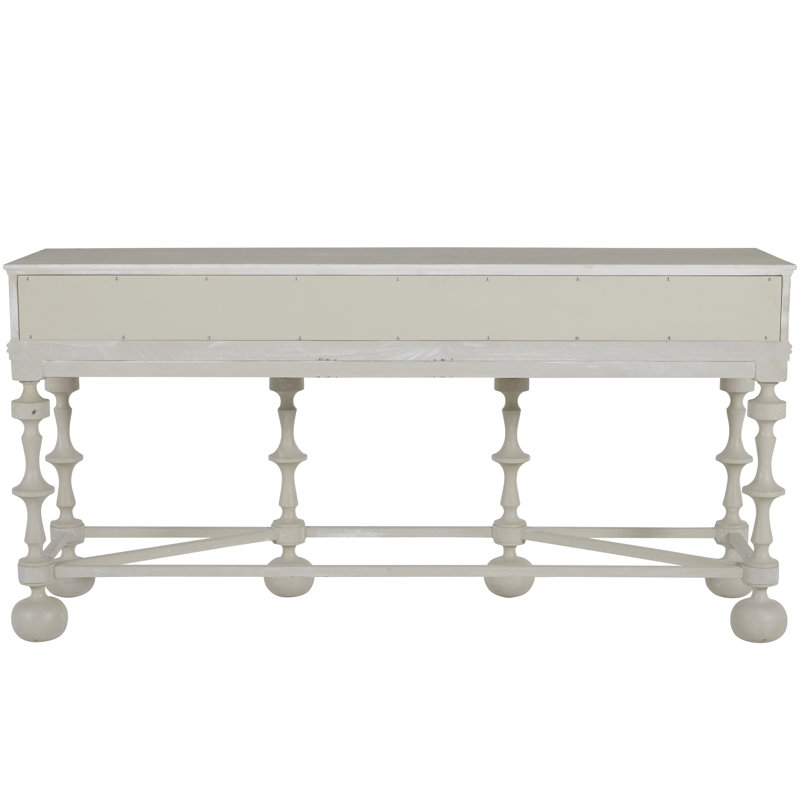 Arrington 76" Console Table, Cerused White