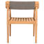 4 chaises de patio en bois d'apparence grise pour l'extérieur