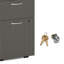 Piédestal mobile HON MOD, 1 boîte / 1 tiroir-classeur, l 15 po, teck ardoise-89710430
