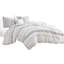 Ensemble de housse de couette et insert en microfibre gris / blanc 6 pièces-91092710