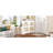 Mid-Century Narrow Design Tipping Bucket Shoe Cabinet With 4 Flip Drawers, Elegant Entryway Shoe Organizer With 4 Rattan Doors, Freestanding Shoe Rack With 2 Silvery Hooks For Hallway, White, 42.1"W, Shoe Storage-78945922
