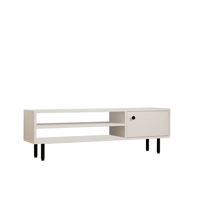 Keikei Unfinished TV Stand, White
