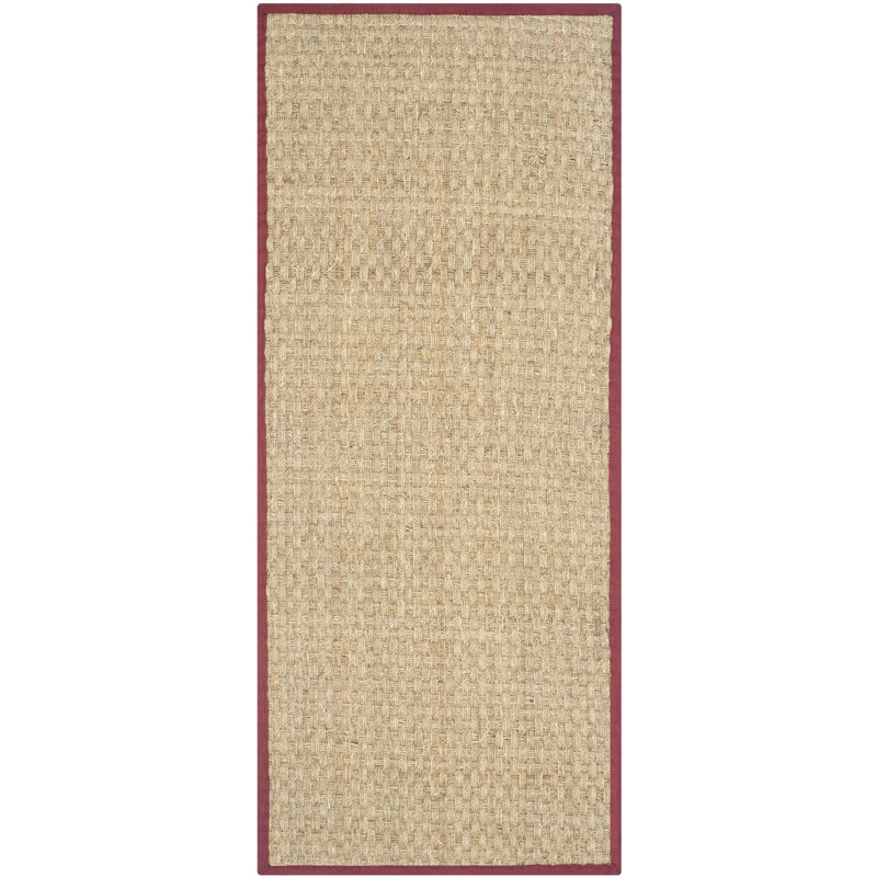 Delapena Hooked Rug, Natural/Red, Runner 76 x 183 cm