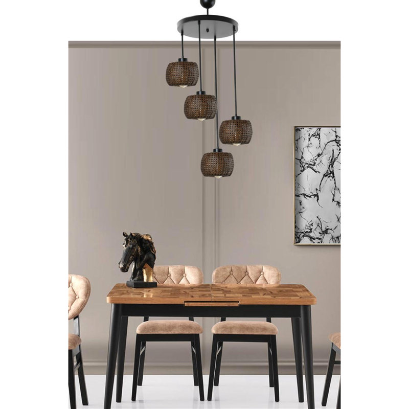 Montsinger 4 - Light Unique/Statement Pendant, Bronze