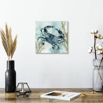 Crabe bleu marine sur toile