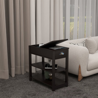 Table étroite avec tiroirs et cloison inférieure
