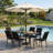 63"X33" Rectangle Metal Patio Dining Table, Seats 6 Comfortably, Weather-Resistant Rust-Proof Powder-Coated Finish, Fits Backyard, Patio