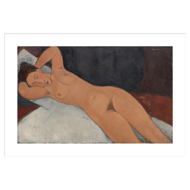«Nude (Nu)» par Amedeo Modigliani - estampe numérique encadrée, H 28,76 po x l 41,5 po
