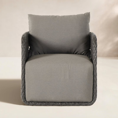 Poillucci Swivel Wicker Outdoor Lounge Chair