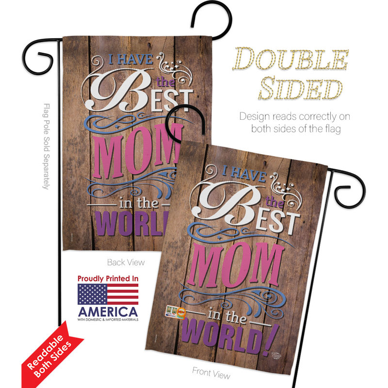 Double Sided Polyester Mother's Day, 18.5" H x 13" W
