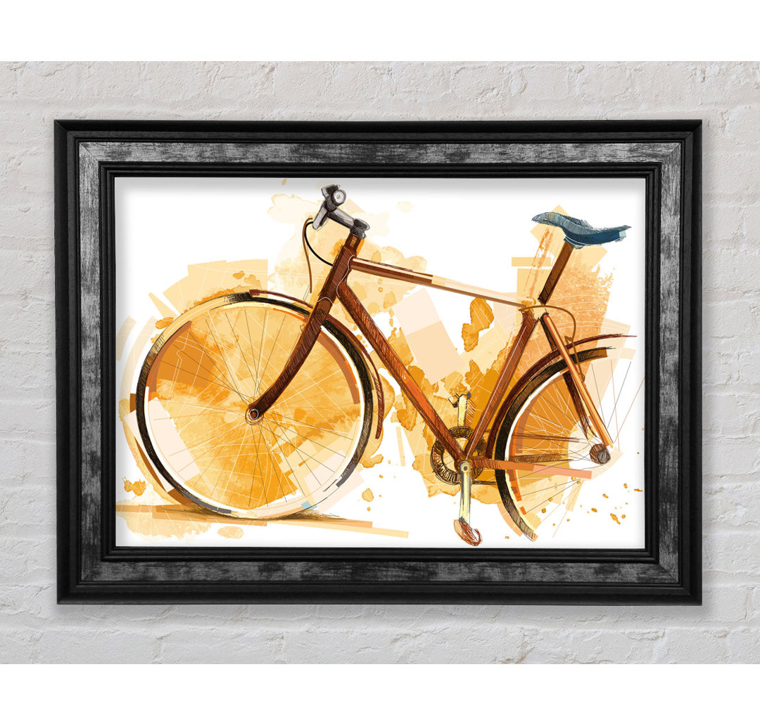 Aquarell Fahrrad - Druck