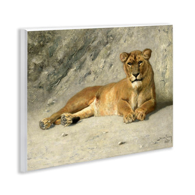 Art mural de protection avec lion sauvage par Jan Van Essen