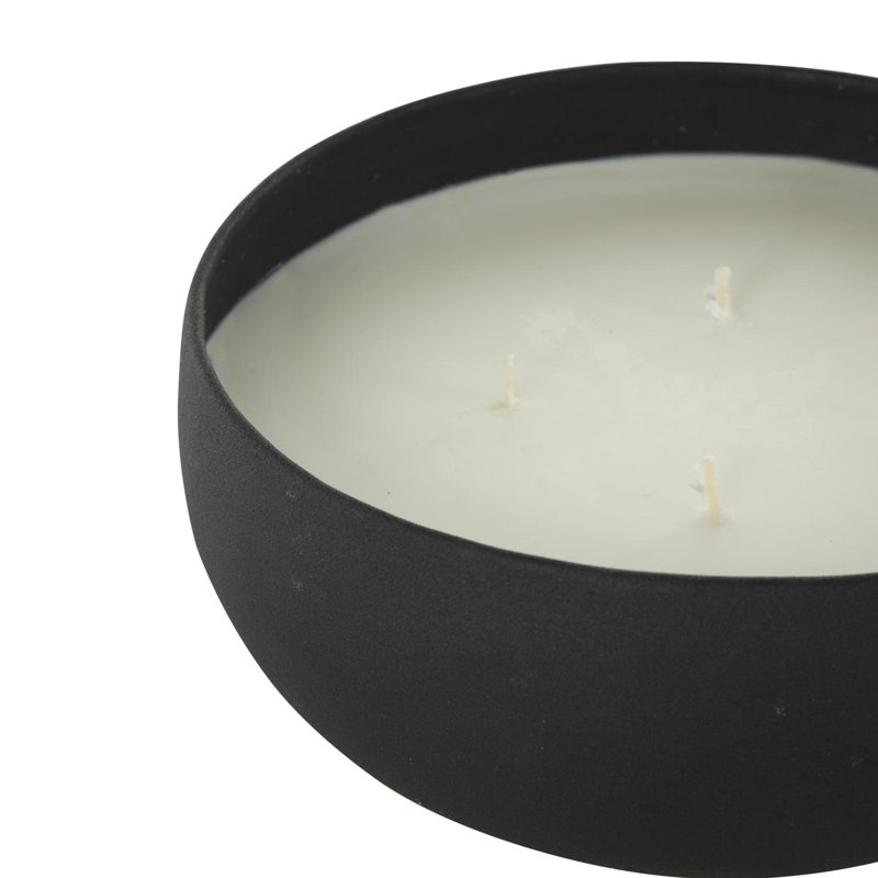 Ebern Designs Metal Eucalyptus Spa Scented Textured 34Oz 4 Wick Candle With Wax