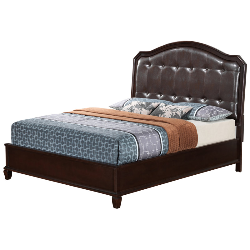 Transitional Cappuccino Queen Bed