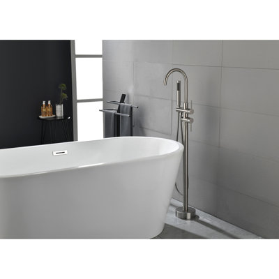 Robinet de baignoire en acier inoxydable avec douche à main et robinet fonctionnel, conception hygiénique