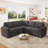 Honbay L Shaped Sleeper Sectional Sofa Couch With Storage Seat Beige-117494801