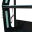 Lit superposé double pleine grandeur avec bureau RVB surdimensionné monté sur le côté, ports de charge USB et œillet à câble, bande lumineuse à DEL, structure de loft Esports robuste-131126715