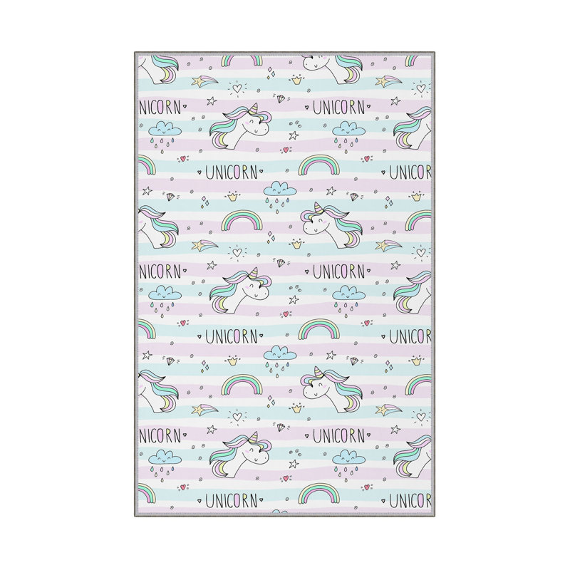 Soft Hall Carpet 2.6 x 4.9 Feet | 100% Polyester, 0.04 in Pile Height | Antibacterial, Non-Slip Underside | Woven with 3D Digital Printing | Machine Washable | Durable & Stylish for Entryways & Living Rooms