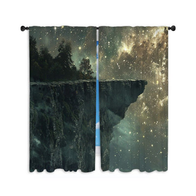 Paire de rideaux obscurcissant en polyester Fathema