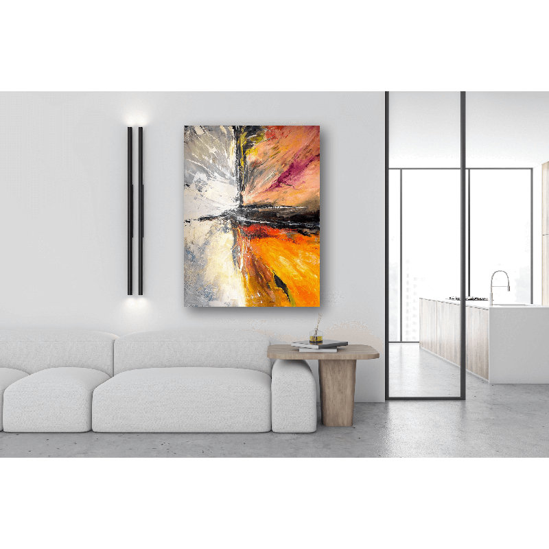 Abstract Print by John Beard, 24" H x 20" W x 1" D, Unframed
