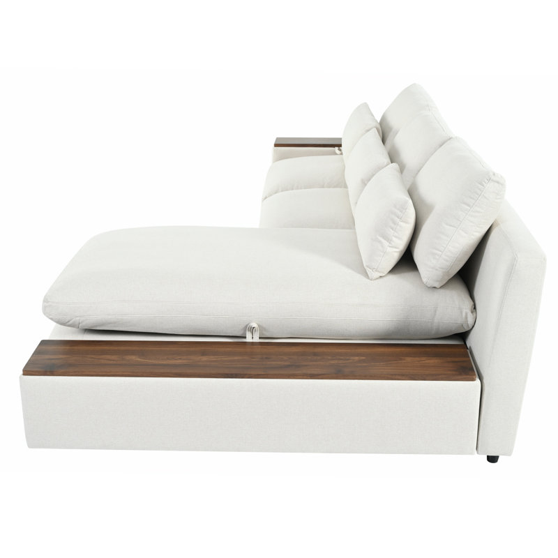 Canapé modulaire en forme de L U_Style avec coussins de dossier amovibles