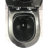 Dual-Flush Elongated One-Piece Black Toilet (Seat Included)