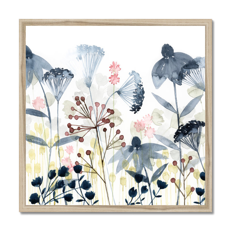 Layered Gardens I 1 Piece Painting, 34cm H x 34cm W, Natural Wood Framed Paper Print