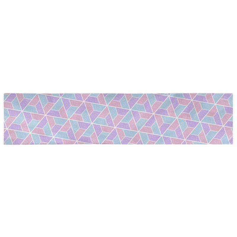 Avicia Table Runner, 90" x 16", Blue/Pink, Cotton